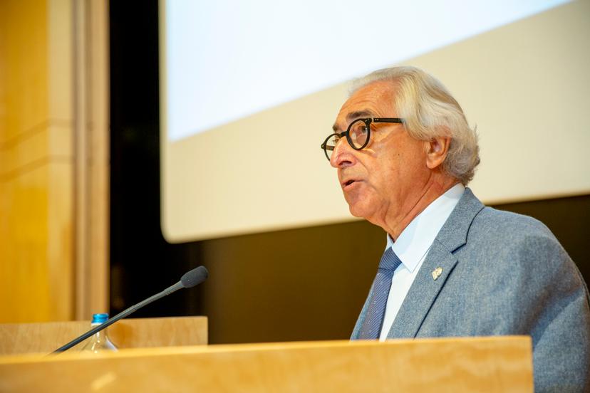 Basketball League Belgium chairman Arthur Goethals pictured during a press conference regarding the start of the 'EuroMillions Basketball League' Belgian basketball competition, Monday 09 September 2019 in Brussels. BELGA PHOTO HATIM KAGHAT