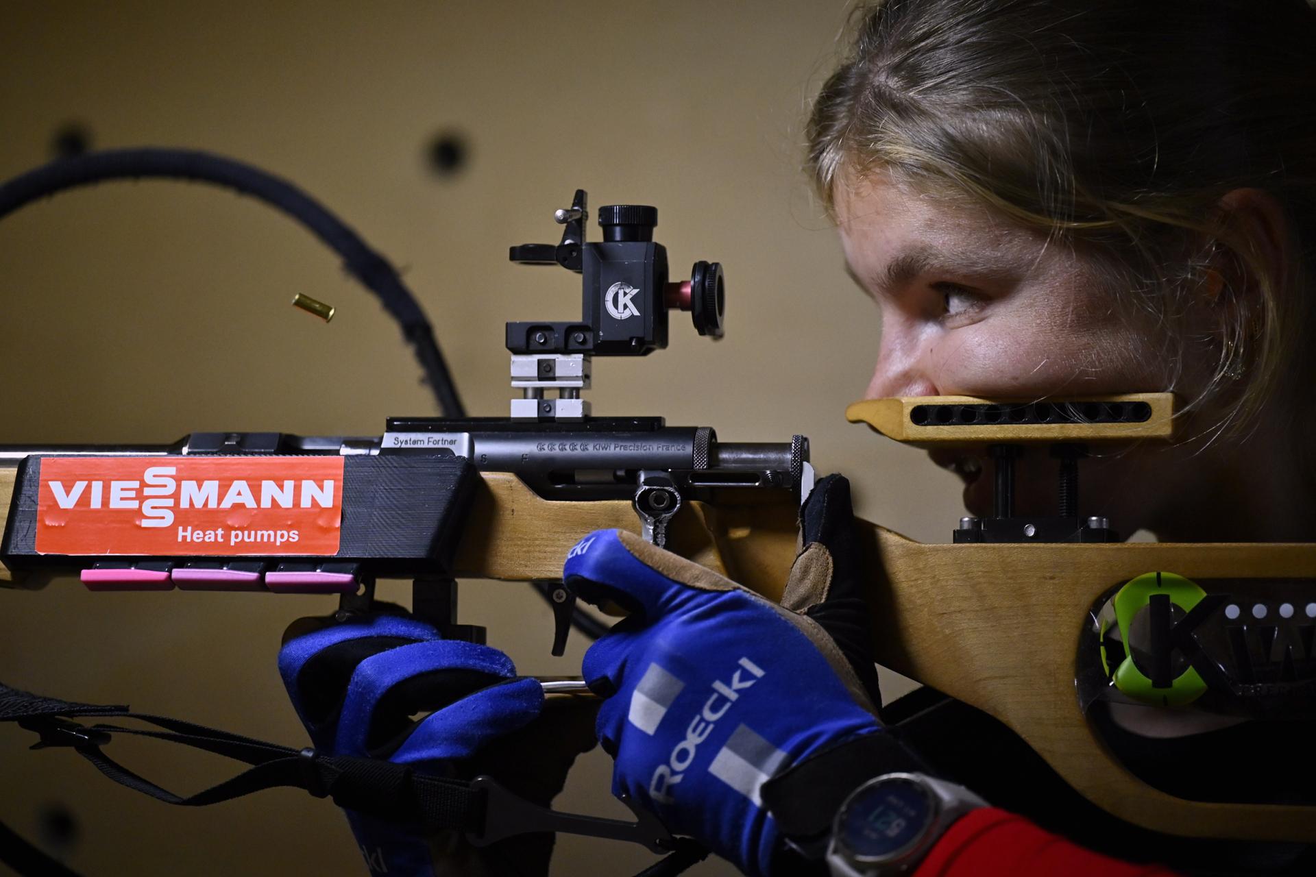 Athlete Maya Cloetens pictured in action during the annual training camp of Team Belgium (19-25/05), in Rio Maior, Portugal, Thursday 22 May 2025. BELGA PHOTO ERIC LALMAND