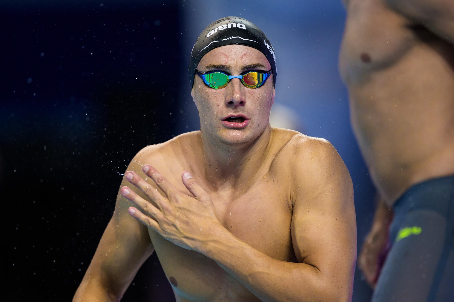 ATTENTION EDITORS - BENELUX ONLY - 250728 Lucas Pierre Henveaux of Belgium in men's 200 meters freestyle swimming semifinal during day 18 of the World Aquatics Championships on July 28, 2025 in Singapore.  Photo: Joel Marklund / BILDBYRÅN / kod JM / JM0711 bbeng simning swimming svømming sim-vm vm sim-vm 2025 world aquatics championships 2025