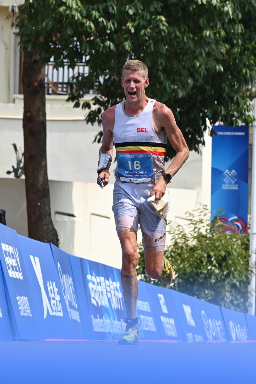 ATTENTION EDITORS - HANDOUT PICTURE - EDITORIAL USE ONLY - MANDATORY CREDIT BOIC _ COIB -  Belgian Yannick Michiels pictured in action during the final of the men foot orienteering competition of the World Games 2025, in Chenghdou, China, on Friday 08 August 2025. This year, the World Games take place from 07 to 17 augustus. BELGA PHOTO HANDOUT - BOIC-COIB - ANGIE BLAND