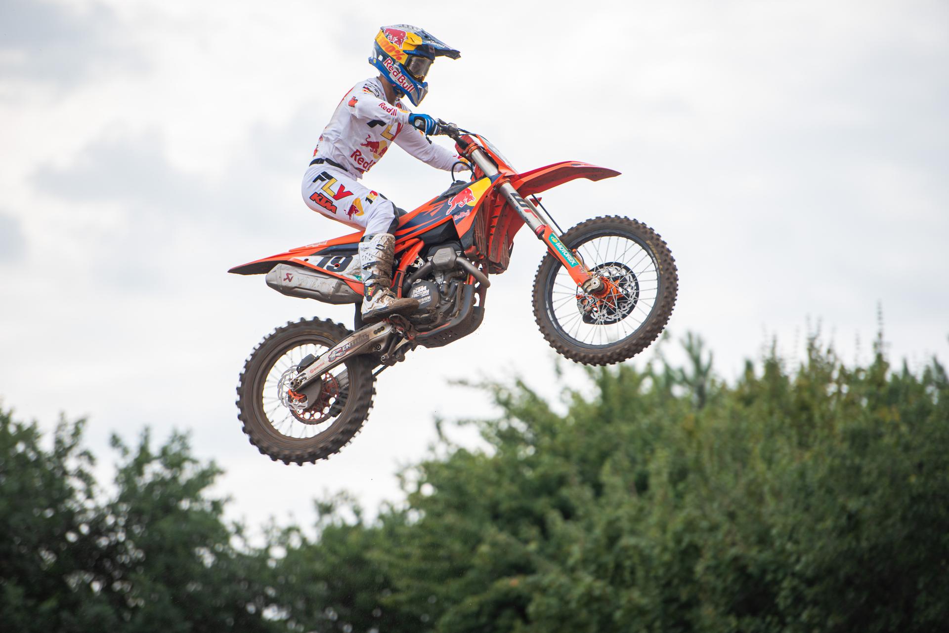Belgium's Sacha Coenen pictured in action during the motocross MX2 Grand Prix Flanders, race 15/20 of the FIM Motocross World Championship, Sunday 03 August 2025 in Lommel. BELGA PHOTO JONAS ROOSENS