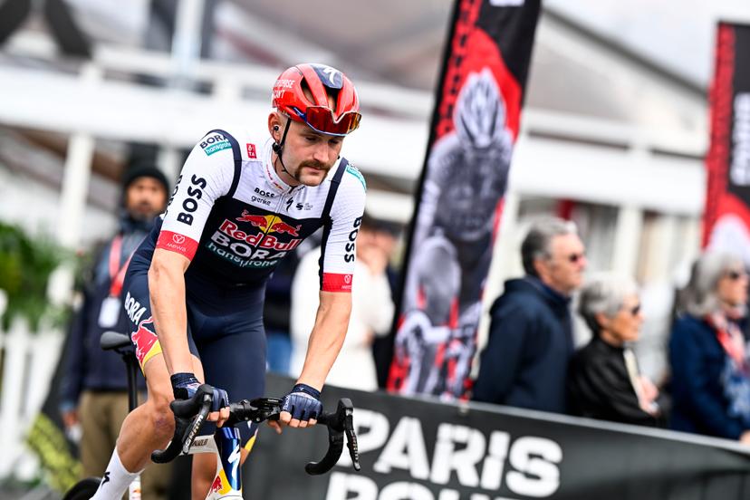 Belgian Jordi Meeus of RedBull-BORA-hansgrohe pictured at the start of the men elite race of the 'Paris-Roubaix' one day cycling race, 259,2 km from Compiegne to Roubaix, France, on Sunday 13 April 2025. BELGA PHOTO JASPER JACOBS