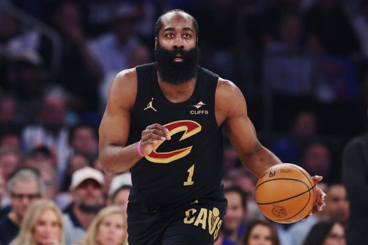 (FILES) James Harden #1 of the Cleveland Cavaliers in action against the New York Knicks during Game One of the NBA Eastern Conference Finals at Madison Square Garden on May 19, 2026 in New York City. Former NBA Most Valuable Player James Harden was arrested on June 13, 2026, in Houston, Texas, on a misdemeanor charge of unlawful carrying of a weapon, court documents showed. Harris County court records showed that Cleveland Cavaliers guard harden was taken into custody at 3:41 a.m. when an unconcealed handgun was spotted   Sarah Stier / GETTY IMAGES NORTH AMERICA / AFP