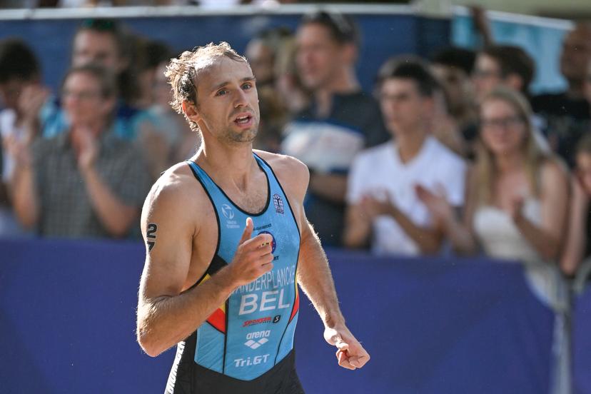 Belgian Erwin Vanderplancke pictured in action during the men Triathlon European Championships Munich 2022, in Munich, Germany, on Saturday 13 August 2022. The second edition of the European Championships takes place from 11 to 22 August and features nine sports. BELGA PHOTO ERIC LALMAND