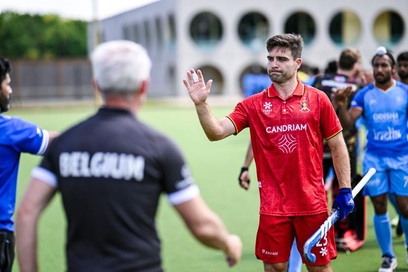 Belgium's Arthur de Sloover pictured before a press briefing with the Belgian Red Lions Belgium's national men's hockey team on the European Championships in Mönchengladbach, Germany (08-17/08) on Thursday 17 July 2025 in Antwerp. Coach McLeod will assess the preparation of his team to date, comment on their selection and give a preface to the Euro 2025. BELGA PHOTO TOM GOYVAERTS