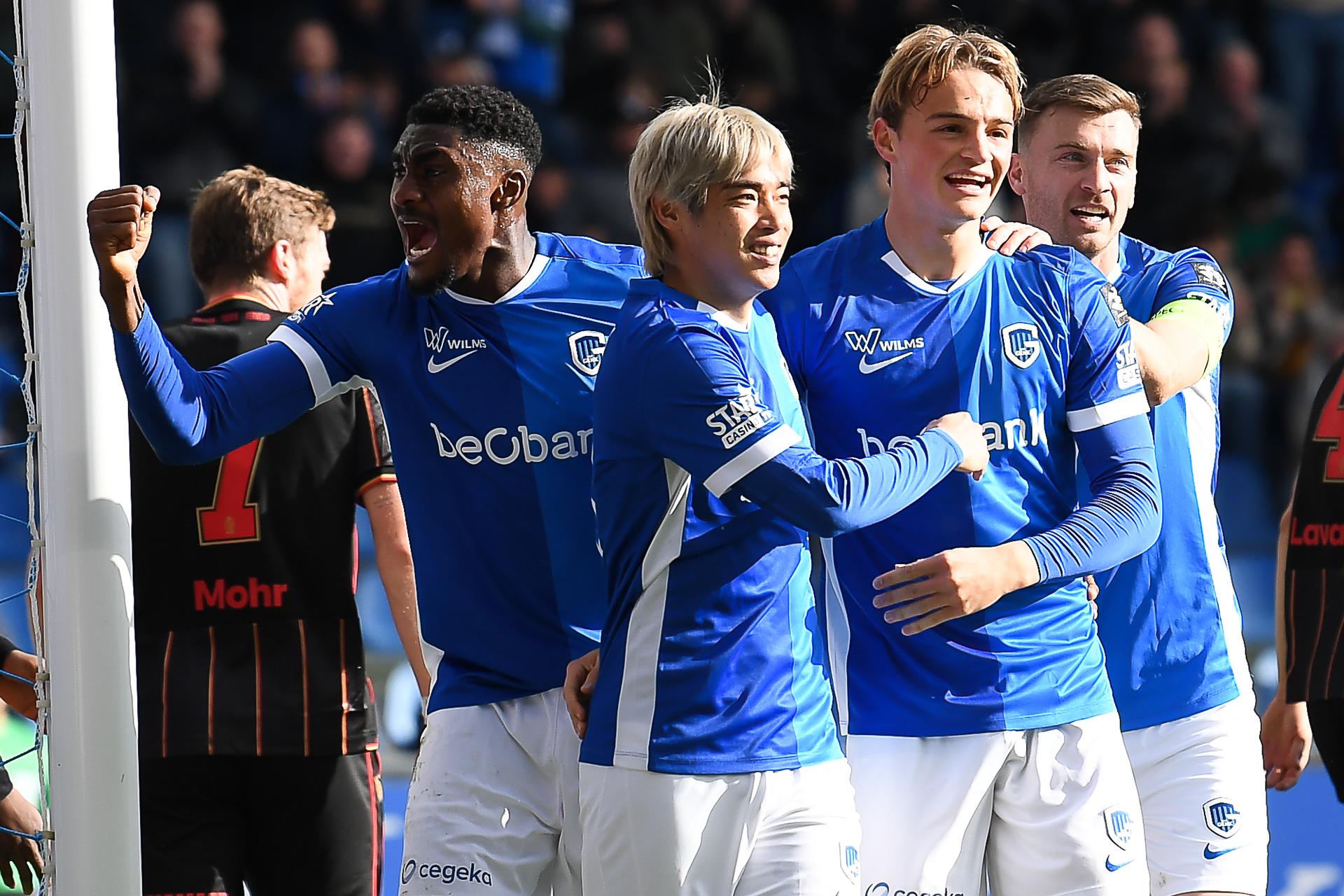 Genk's Junya Ito celebrates after scoring during a soccer match between KRC Genk and Standard de Liege, Sunday 25 October 2026 in Genk, on day 9 of the 2026-2027 'Jupiler Pro League' first division of the Belgian championship. BELGA PHOTO JILL DELSAUX