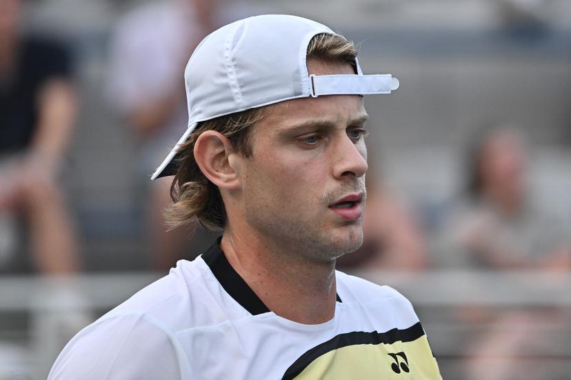 Zizou Bergs of Belgium plays against Carlos Taberner of Spain during the Men singles Round 1 of the 2026 US Open Tennis Championship, USTA Billie Jean King National Tennis Center in Flushing Meadow-Corona Park, in the Queens borough of New York, NY, September 1, 2026. (Photo by Anthony Behar/Sipa USA) BELGA PHOTO BENELUX ONLY