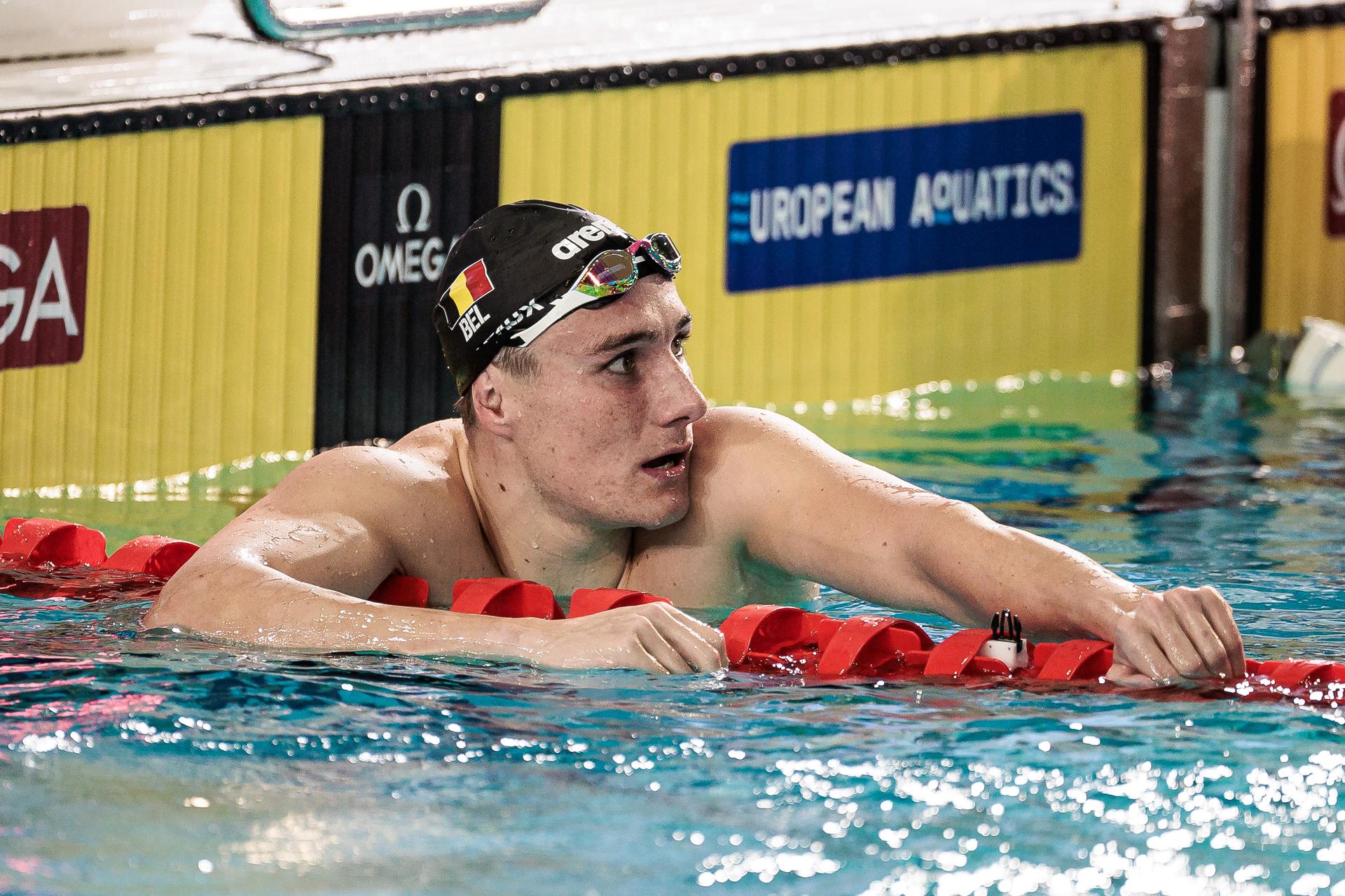 Lucas Henveaux of Belgium during Men's 800m Freestyle Final, in the European Aquatics Short Course Swimming Championships in Lublin, Poland, on Saturday 06 December 2025. BELGA PHOTO NIKOLA KRSTIC