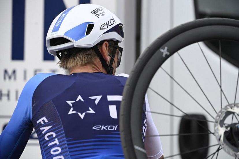 Team Israel Premier Tech 's Czech rider Jan Hirt is pictured after the 14th stage of the Vuelta a Espana cycling tour, a 135 km race between Aviles and La Farrapona in Somiedo, on September 6, 2025.   Cycling team Israel-Premier Tech removed their name from their kit at the Vuelta a Espana today after pro-Palestine protests aimed at them during the race. Miguel RIOPA / AFP