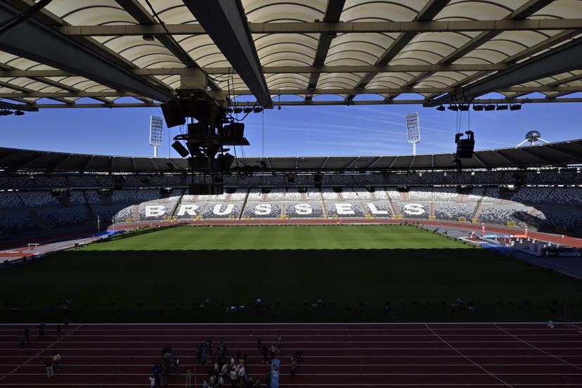 Illustration picture shows the stadium during the inauguration of the new track at the King Baudouin stadium/ Koning Boudewijnstadion/ Stade Roi Baudouin, in Brussels, Tuesday 05 September 2023. The 47th edition of the Memorial Van Damme Diamond League meeting takes place on 08 September 2O23. BELGA PHOTO ERIC LALMAND