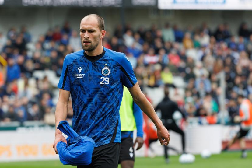 Club's Bas Dost pictured during an open training session of Club Brugge KV, Wednesday 13 April 2022 in Brugge, ahead of the play-off phase of the 2021-2022 'Jupiler Pro League' first division of the Belgian championship. BELGA PHOTO KURT DESPLENTER