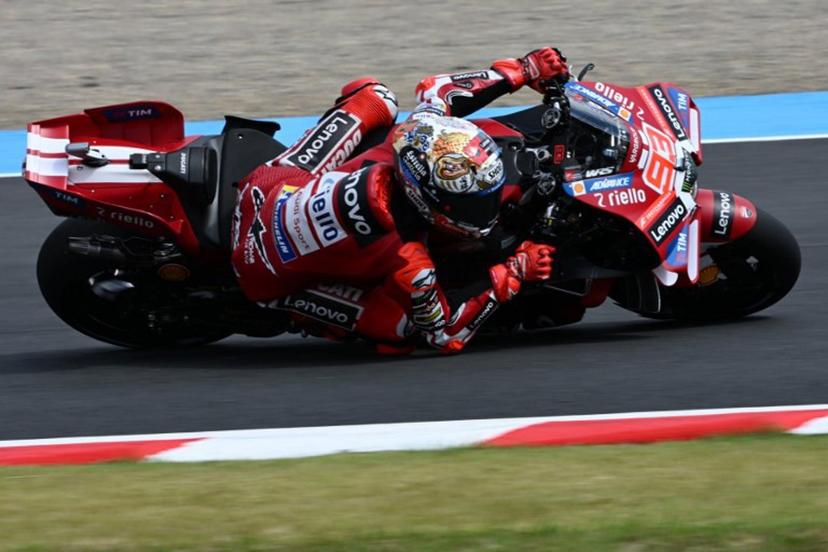 Ducati Lenovo Team rider Marc Marquez of Spain rides his motorcycle during the Japanese Grand Prix at the Mobility Resort Motegi in Motegi, Tochigi prefecture on October 3, 2026  Toshifumi KITAMURA / AFP
