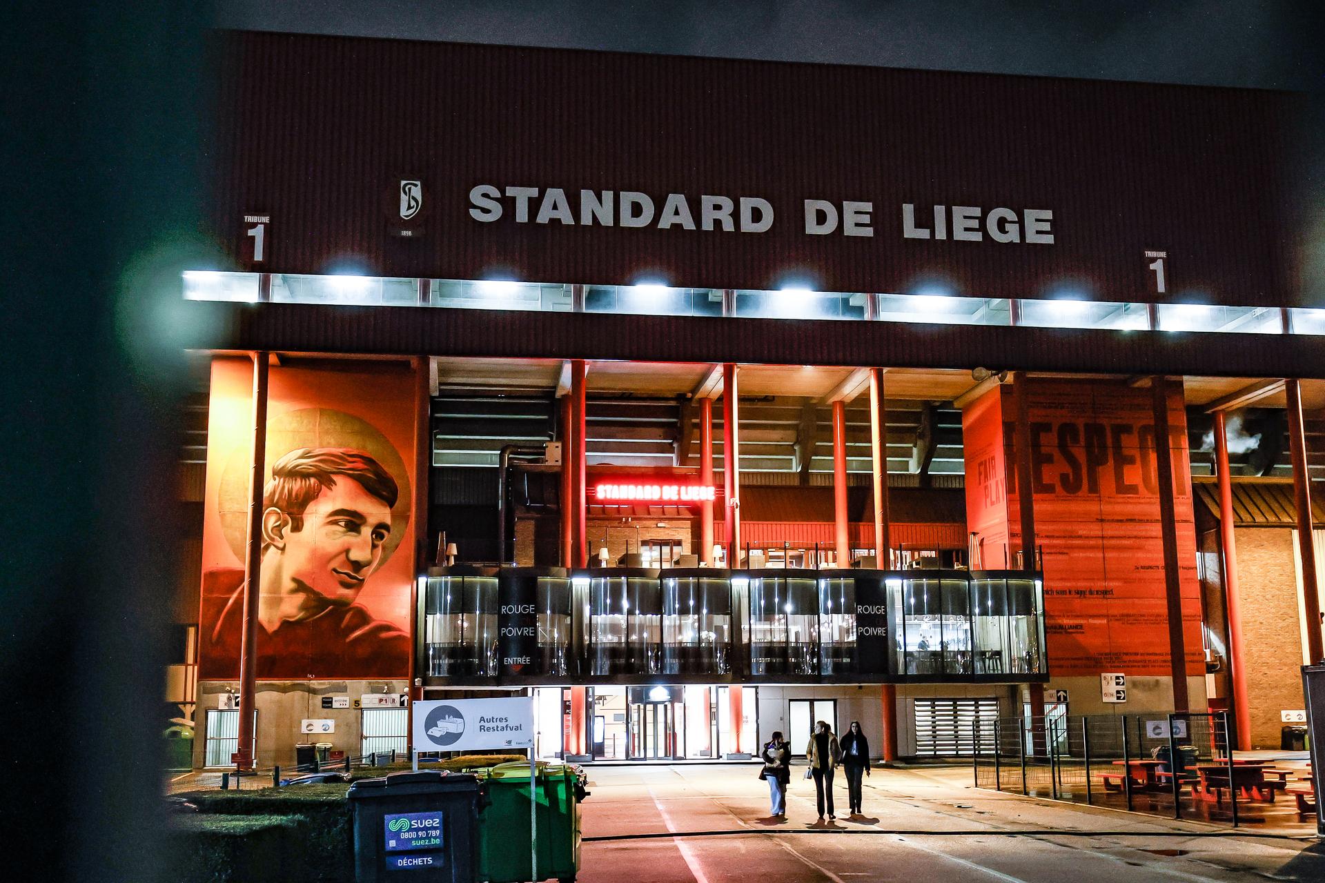 Illustration pictures shows the Sclessin stadium ahead of the cancelled soccer match between Standard de Liege and Beerschot VA, Wednesday 15 December 2021 in Liege, on day 19 of the 2021-2022 'Jupiler Pro League' first division of the Belgian championship. The mayor of Liege, Demeyer, has decided the match can not be played because of the ongoing strike within the police services of the city. BELGA PHOTO BRUNO FAHY