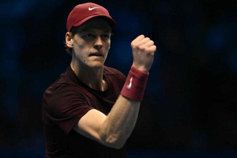 Italy's Jannik Sinner reacts during his match against Germany's Alexander Zverev at the ATP Finals tennis tournament in Turin on November 12, 2025.  Marco BERTORELLO / AFP