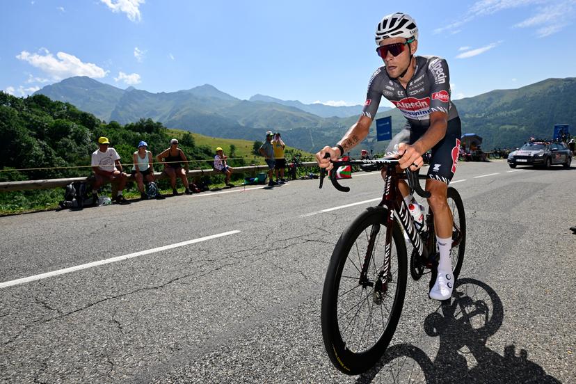 Belgian Xandro Meurisse of Alpecin-Deceuninck pictured in action during stage 13 of the 2025 Tour de France cycling race, an 11km individual time trial from Loudenvielle to Peyragudes, on Friday 18 July 2025 in France. The 112th edition of the Tour de France starts on Saturday 5 July in Lille, France, and will finish in Paris, France on the 27th of July.   BELGA PHOTO DIRK WAEM