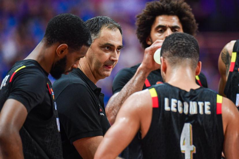 Belgium's head coach Dario Gjergja pictured during a basketball match between Belgium's national team Belgian Lions and Iceland, Saturday 30 August 2025 in Katowice, Poland, the second game of the group stage of the Eurobasket 2025 European championships. BELGA PHOTO MARCIN BULANDA *** BELGIUM ONLY ***