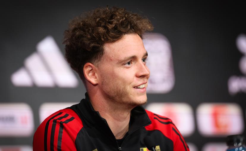 Belgium's Maxim De Cuyper pictured during a press conference of the Red Devils, the Belgian national soccer team, at the Proximus Basecamp in Tubize, Tuesday 02 September 2025. The team is preparing for the matches against Liechtenstein (04/09) and Kazakhstan (07/09). BELGA PHOTO VIRGINIE LEFOUR