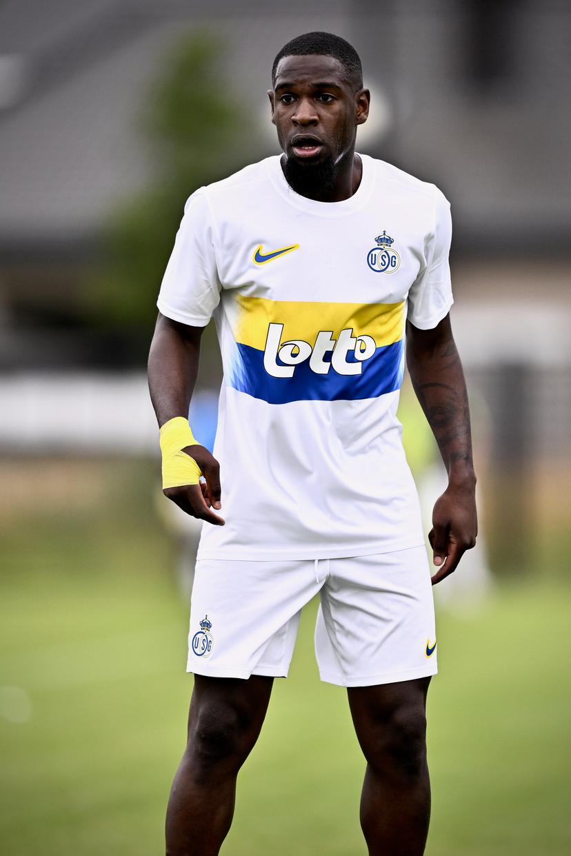 Union's Elton Kabangu pictured during a friendly soccer game between 2nd division club Patro Eisden and 1st division team Union Saint-Gilloise, Sunday 07 July 2024 in Nijlen, in preparation of the upcoming 2024-2025 season of the Jupiler Pro League. BELGA PHOTO JOHAN EYCKENS