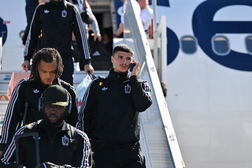 Belgium's Matias Fernandez-Pardo pictured at the arrival of Belgian national soccer team the Red Devils at Brussels Airport in Zaventem on Sunday 12 July 2026. The Red Devils are home after a defeat in 1/8 Finals against Spain at the FIFA World Cup 2026, in the United States, Canada and Mexico. BELGA PHOTO EMILE WINDAL