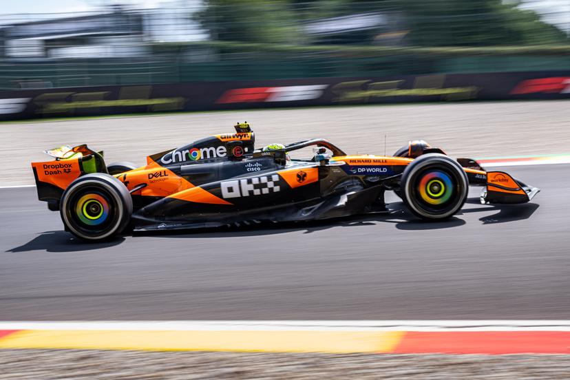 McLaren UK rider Lando Norris is pictured during a free practice ahead of the Grand Prix F1 of Belgium race, in Spa-Francorchamps, Friday 25 July 2025. The Spa-Francorchamps Formula One Grand Prix takes place this weekend, from July 24th to July 27th. BELGA PHOTO JONAS ROOSENS