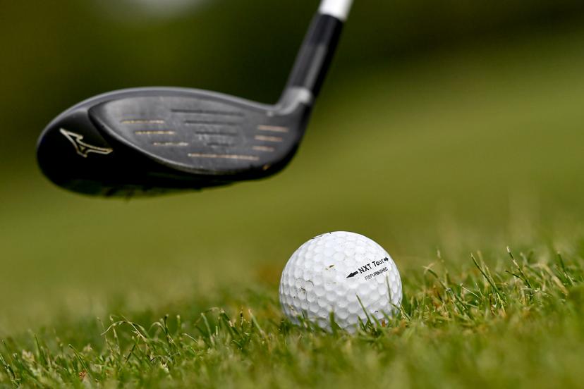 Illustration picture shows a golf club and ball during the preparations of the golf course and the special measures for the re-opening of Cleydael Golf and Country Club on Monday May 4th, Friday 01 May 2020. Golf is possible in a group (flight) of 3 persons and the clubhouse and the facilities stay closed. Belgium is in its seventh week of confinement in the ongoing corona virus crisis. The government has announced a phased plan to attempt an exit from the lockdown situation in the country, continuing to avoid the spread of Covid-19. BELGA PHOTO DIRK WAEM