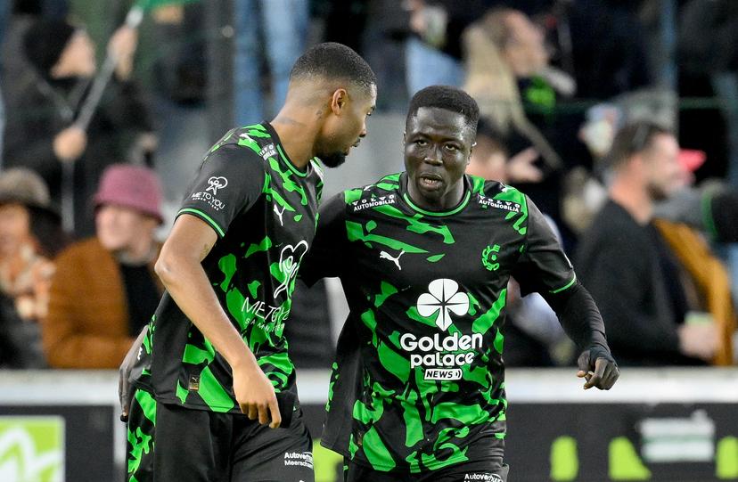Cercle's Oumar Diakit celebrates after scoring during a soccer match between Cercle Brugge and Zulte Waregem, Sunday 26 October 2025 in Brugge, on day 12 of the 2025-2026 'Jupiler Pro League' first division of the Belgian championship. BELGA PHOTO JOHN THYS