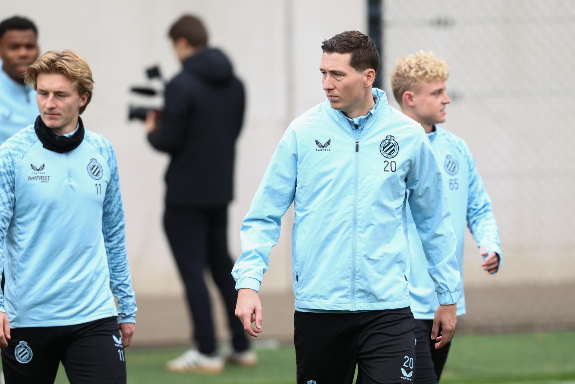 Club's Hans Vanaken pictured during a training session of Belgian soccer team Club Brugge KV, on Tuesday 25 November 2025 in Brugge. The team is preparing for tomorrow's game against Portuguese Sporting CP, on day five of the League phase of the UEFA Champions League tournament. BELGA PHOTO BRUNO FAHY