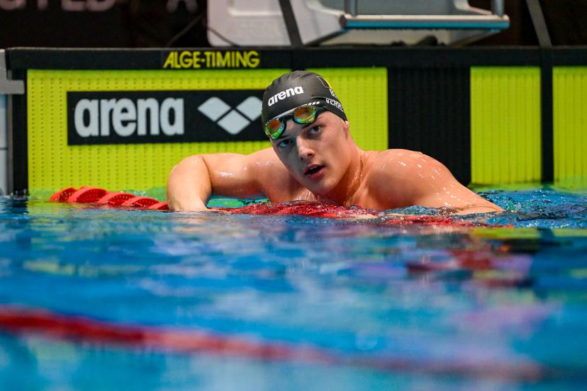 Belgian Noah Verreth pictured after winning the men's 100m backstroke at the Open Belgian Swimming Championships 2026 (15-17/05), in Antwerp, on Sunday 17 May 2026. BELGA PHOTO DAVID PINTENS