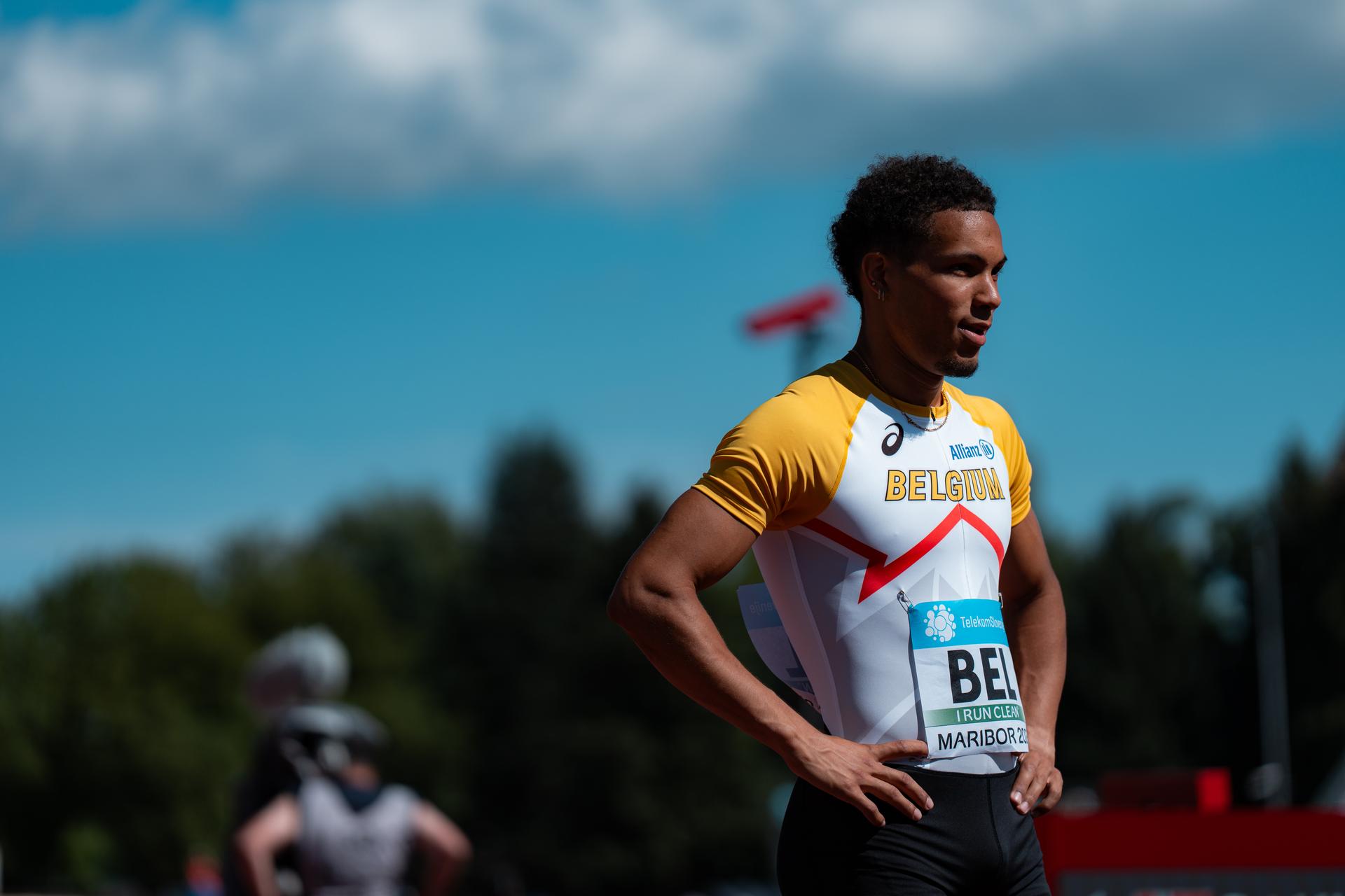 Belgian athlete Mimoun Abdoul Wahab pictured in action during the European Athletics Team Championships, in Maribor, Slovenia, Saturday 28 June 2025. Team Belgium is competing in the second division on 28 and 29 June. BELGA PHOTO CHIARA MONTESANO