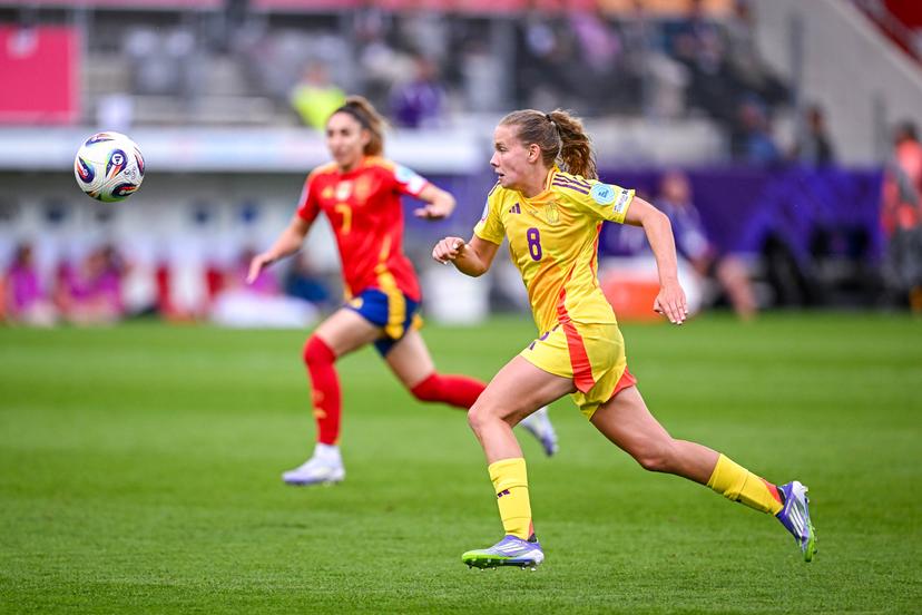 Jarne TEULINGS of Belgium during the women's UEFA Euro 2025 match between Spain and Belgium at Stockhorn Arena on July 7, 2025 in Thun, Switzerland. (Photo by Baptiste Fernandez/Icon Sport) BELGIUM ONLY