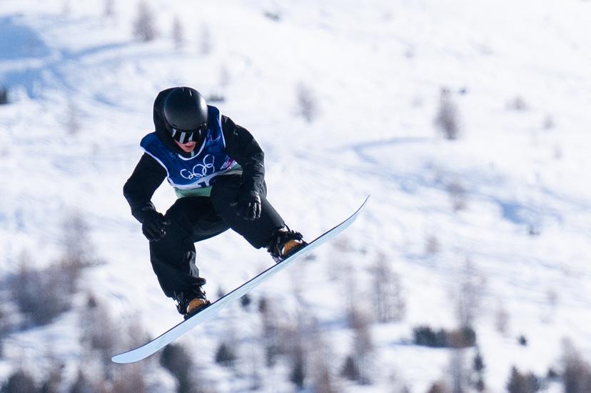 Sky Remans of Belgium competes during the Women's Snowboard Slopestyle Qualification on day nine of the Milano Cortina 2026 Winter Olympic games at Livigno Snow Park on February 15, 2026 in Livigno, Italy. Photo by Laurent Zabulon/ABACAPRESS.COM/ BENELUX ONLY