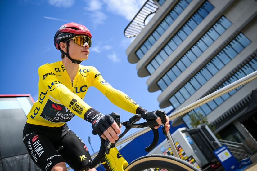 Danish Jonas Vingegaard Hansen of Team Visma-Lease a Bike pictured before the start of the final stage of 84th edition of the Paris-Nice cycling race, a race from Nice to Nice (145 km), on Sunday 15 March 2026. BELGA PHOTO DAVID PINTENS