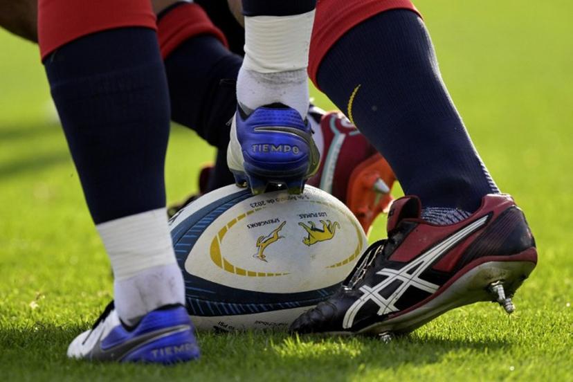 Argentina's Los Pumas scrum-half Gonzalo Bertranou steps the ball during their Rugby Union test match against South Africa's Springboks at Jose Amalfitani stadium in Buenos Aires, on August 5, 2023 in preparation for the upcoming 2023 Rugby World Cup in France.  JUAN MABROMATA / AFP