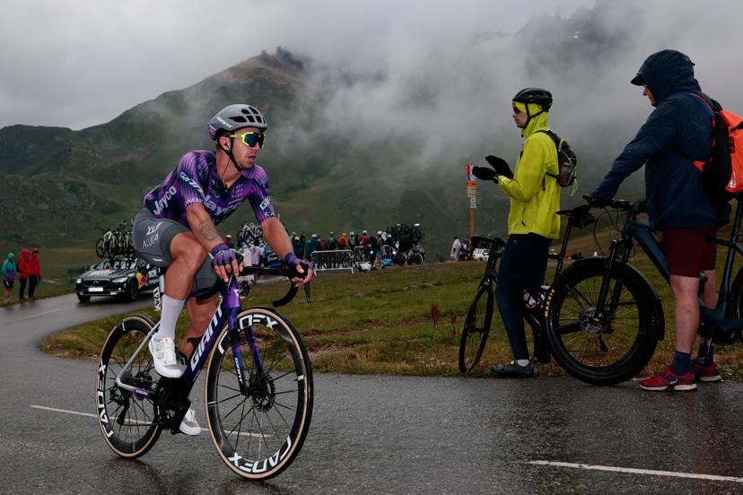 Dutch Dylan Groenewegen of Team Jayco AIUIa pictured in action during stage 18 of the 2025 Tour de France cycling race, from Vif to Courchevel Col de la Loze, on Thursday 24 July 2025 in France. The 112th edition of the Tour de France starts on Saturday 5 July in Lille, France, and will finish in Paris, France on the 27th of July.   BELGA PHOTO POOL LUCA BETTINI