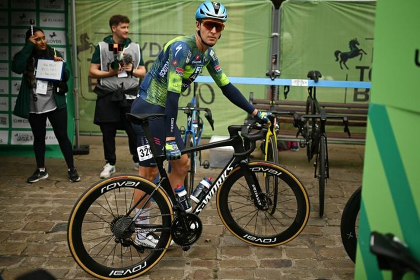 Soudal Quick-Step's Belgian rider Tim Merlier prepares to take part in the first stage of the Tour of Britain cycle race in Lincoln, eastern England on September 2, 2026.  Oli SCARFF / AFP