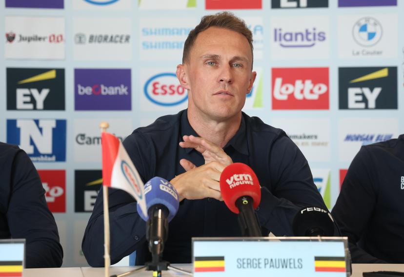 Coach of the Belgian national cycling team Serge Pauwels pictured during a presentation of the Belgian selection for the World Road Championships Cycling 2025, in Tubize, Tuesday 02 September 2025. The Worlds are taking place from 21 to 28 September, in Kigali, Rwanda. It is the first that the African continent will host the worlds championships. BELGA PHOTO VIRGINIE LEFOUR