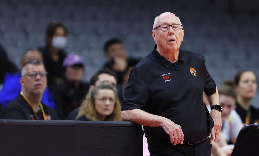 Belgium's head coach Mike Thibault pictured during a basket game between Belgium's national team Belgian Cats and Czech Republic, in Wuhan, China, on Tuesday 17 March 2026, the fifth game (out of 5) of the qualifications phase for the World Cup Basket tournament. BELGA PHOTO NIKOLA KRSTIC