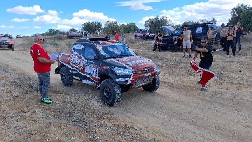 ATTENTION EDITORS - HAND OUT PICTURES - EDITORIAL USE ONLY - MANDATORY CREDIT 'Feryn Dakar Sport'  This handout picture, distributed by Eric Dupain on , shows the car of Koen Wauters at the stage 1 of the Fenix Rally in Monastir, Tunesia.  BELGA PHOTO HANDOUT FERYN DAKAR SPORT  Belga and Belga Editorial Board decline all responsibility regarding the content of this picture.