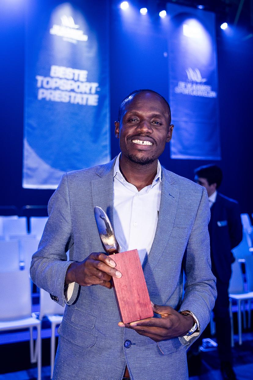 Belgian athlete Isaac Kimeli pictured during the award ceremony for the 'Vlaamse Sportjuwelen' sports awards, Tuesday 09 December 2025 in Gent, organized by the Flemish Government. BELGA PHOTO JAMES ARTHUR GEKIERE