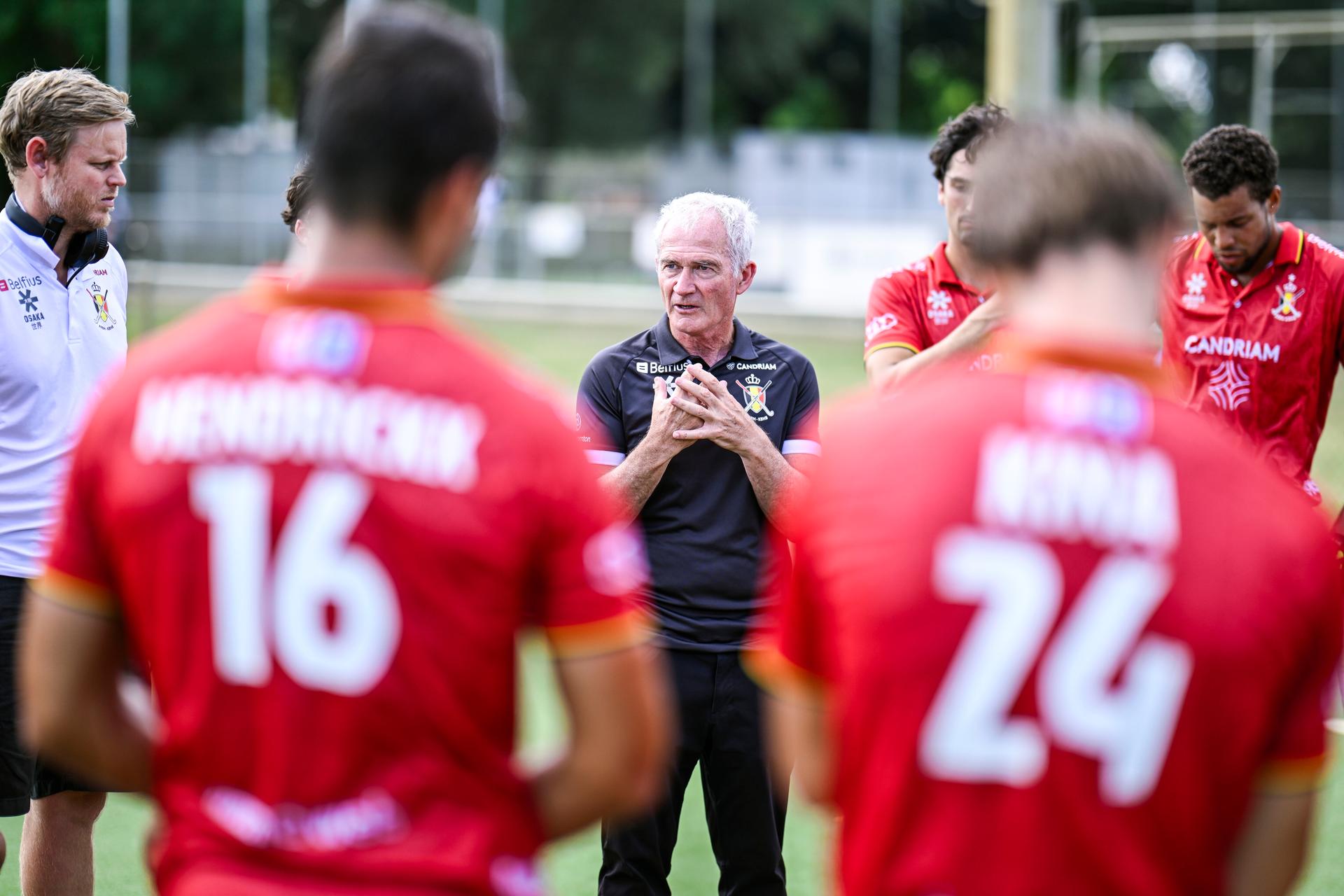 Belgium's head coach Shane McLeod pictured before a press briefing with the Belgian Red Lions Belgium's national men's hockey team on the European Championships in Mönchengladbach, Germany (08-17/08) on Thursday 17 July 2025 in Antwerp. Coach McLeod will assess the preparation of his team to date, comment on their selection and give a preface to the Euro 2025. BELGA PHOTO TOM GOYVAERTS