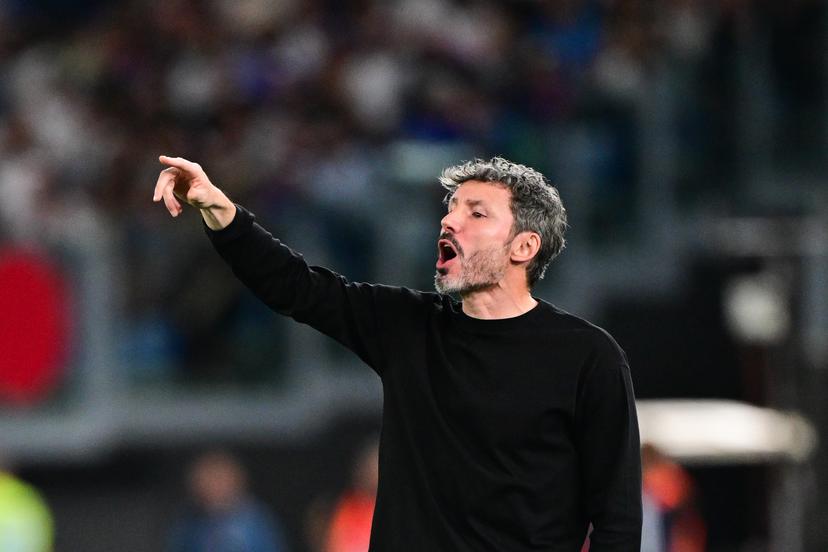 Belgium's head coach Mark van Bommel pictured during a soccer game between the Red Devils, the Belgian national soccer team and Italy for the opening game of the UEFA Nations League, in Rome, on Friday 25 September 2026. BELGA PHOTO DIRK WAEM