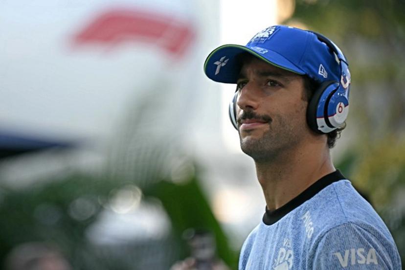 RB's Australian driver Daniel Ricciardo arrives for the drivers' parade before the Formula One Singapore Grand Prix night race at the Marina Bay Street Circuit in Singapore on September 22, 2024.  Lillian SUWANRUMPHA / AFP