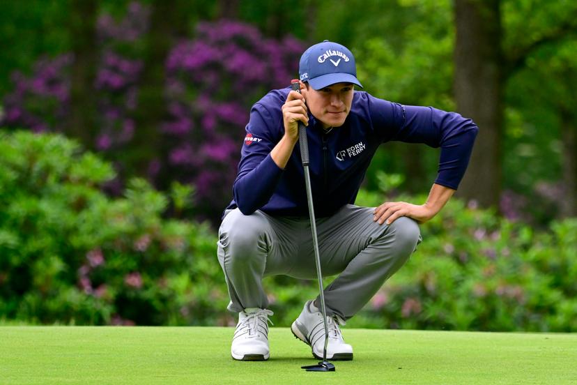 Belgian golfer Adrien Dumont de Chassart pictured in action during the first round (1/4) at the 2024 Soudal Open DP World Tour golf tournament, in Schilde, Thursday 23 May 2024. The 2024 Soudal Open takes place from 23 to 26 May at the Rinkven Golf Club in Schilde. BELGA PHOTO DIRK WAEM