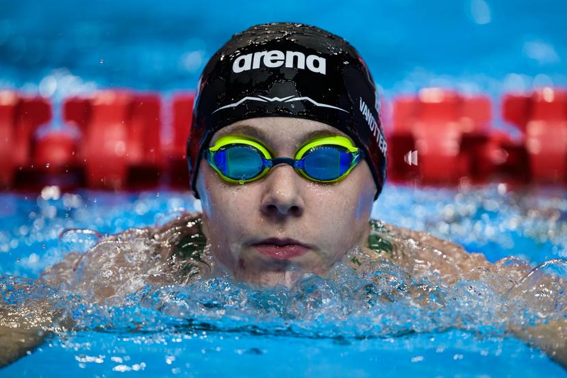ATTENTION EDITORS - BENELUX ONLY - 250730 Roos Vanotterdijk of Belgium after competing in women's 50 meters backstroke swimming semifinal during day 20 of the World Aquatics Championships on July 30, 2025 in Singapore.  Photo: Joel Marklund / BILDBYRÅN / kod JM / JM0713 bbeng simning swimming svømming sim-vm vm sim-vm 2025 world aquatics championships 2025