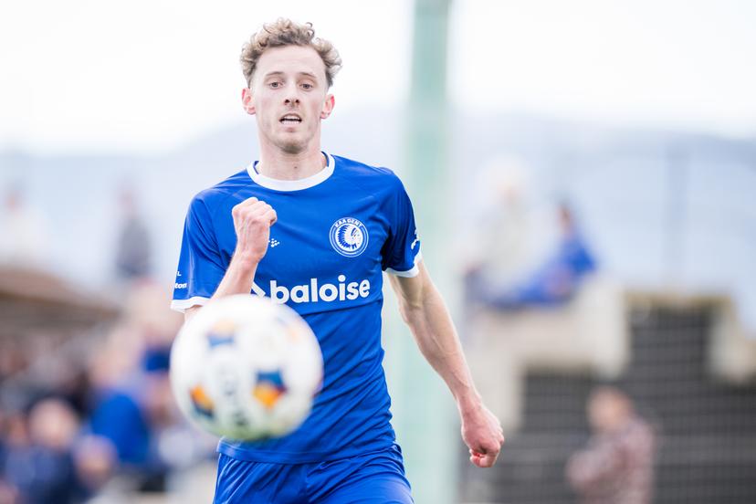 Gent's Gilles De Meyer pictured in action during a friendly soccer game between Belgian KAA Gent and Romanian CFR 1907 Cluj, at the winter training camp in Oliva, Spain, Friday 09 January 2026. BELGA PHOTO JASPER JACOBS