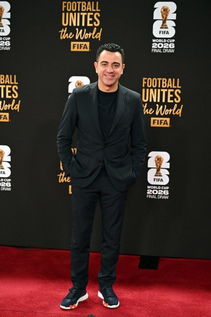 Spanish former football player and manager Xavi Hernandez arrives for the pre-draw reception for the 2026 FIFA Football World Cup taking place in the US, Canada and Mexico, at the Kennedy Center, in Washington, DC, on December 4, 2025.  Roberto SCHMIDT / AFP