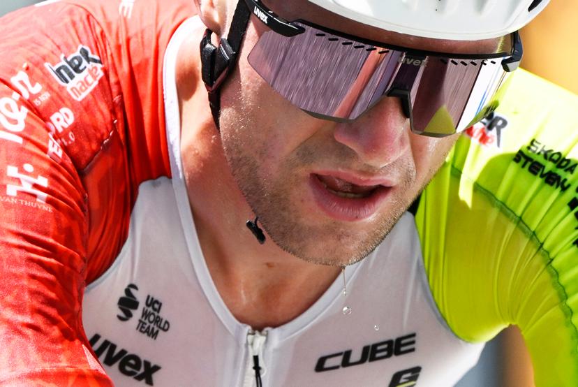 Belgian Laurenz Rex of Intermarche-Wanty pictured at the finish of stage 13 of the 2025 Tour de France cycling race, an 11km individual time trial from Loudenvielle to Peyragudes, on Friday 18 July 2025 in France. The 112th edition of the Tour de France starts on Saturday 5 July in Lille, France, and will finish in Paris, France on the 27th of July.   BELGA PHOTO JASPER JACOBS