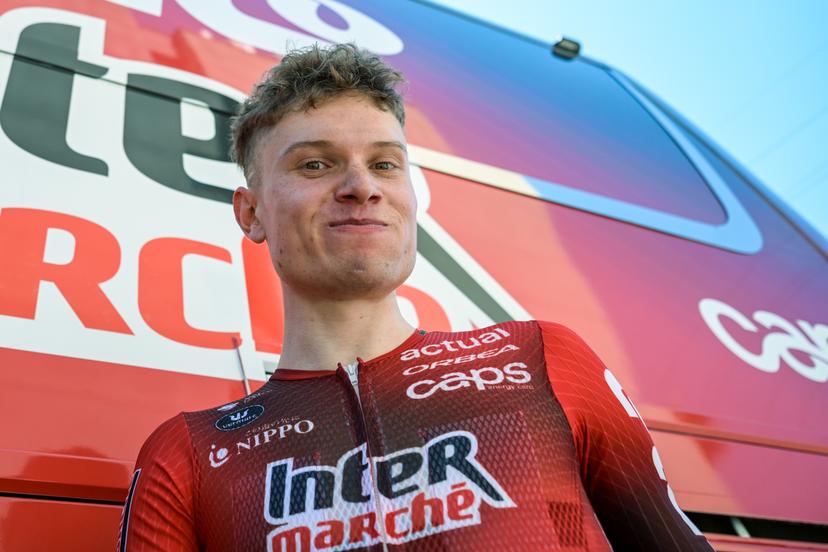 Belgian Lennert Van Eetvelt of Lotto-Intermarche pictured during a press conference ahead of the 2026 Tour de France cycling race, Friday 03 July 2026, in Barcelona, Spain. The 113th edition of the Tour de France starts on Saturday 4 July in Barcelona, Spain, and will finish in Paris, France on the 26th of July. BELGA PHOTO DAVID PINTENS
