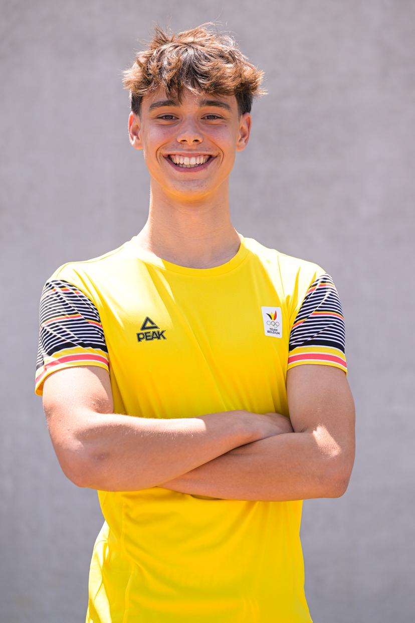 Belgian Athlete Flor Lambrechts poses for the photographer at a team building training camp of the young Team Belgium athletes in Gent, Tuesday 18 July 2023. These athletes will soon take part in the European Youth Olympic Festival (EYOF) from 23 to 29 July and will continue their preparations for this EYOF-tournament in the topsport accomodation in Gent. BELGA PHOTO LAURIE DIEFFEMBACQ