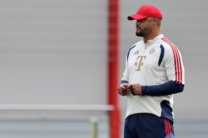 Bayern Munich's Belgian head coach Vincent Kompany looks on during a training session of FC Bayern Munich at their training ground in the Saebener Strasse in Munich, southern Germany on May 5, 2026, the eve of the UEFA Champions League second-leg semi-final football match against Paris Saint-Germain (PSG).  Alexandra BEIER / AFP